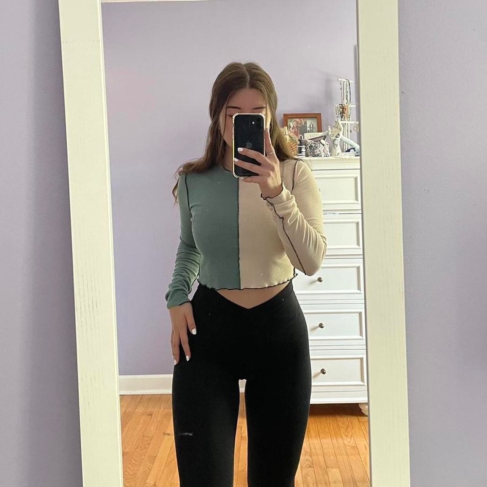 Two tone split shirt